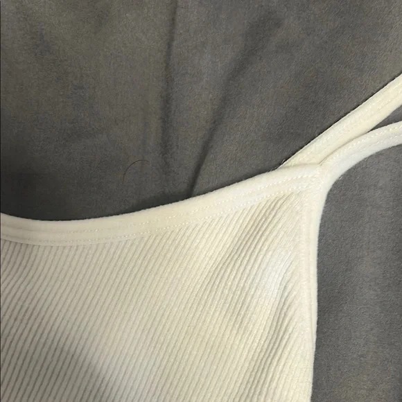 White Ribbed Women's Top - Picture 4 of 4